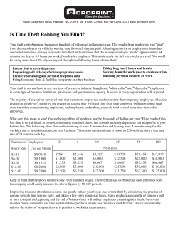 Is Time Theft Robbing You Blind?