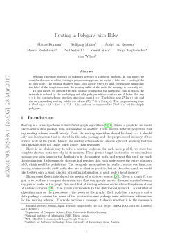 Routing in Polygons with Holes