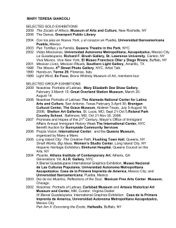 MARY TERESA GIANCOLI SELECTED SOLO