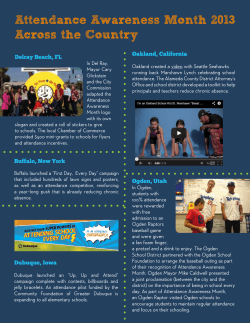 Attendance Awareness Month 2013 Across the Country