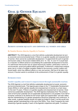 goal 5: gender equality