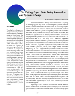 The Cutting Edge: State Policy Innovation and