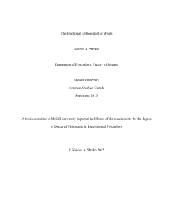 The Emotional Embodiment of Words Naveed A