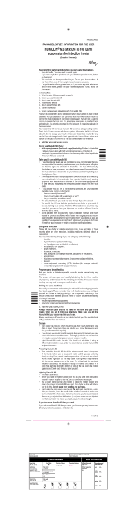 HUMULIN® M3 (Mixture 3) 100 IU/ml suspension for injection in vial
