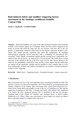 Rain-induced debris and mudflow triggering factors assessment in