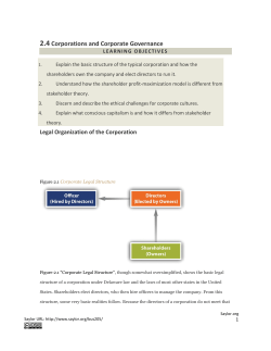 2.4 Corporations and Corporate Governance