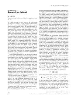 Escape from flatland - Bruce Walsh