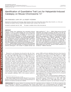 Identification of Quantitative Trait Loci for Haloperidol
