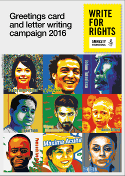 Greetings card and letter writing campaign 2016