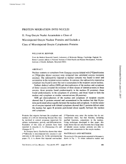 II. Frog Oocyte Nuclei Accumulate a Class of Microinjected Oocyte