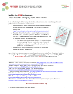 Making the CASE for Vaccines