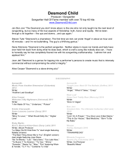 Desmond Child Discography (BC`s master file 11412