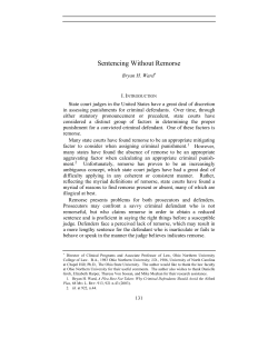 Sentencing Without Remorse - Loyola University Chicago