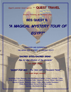 Egypt=s premier travel agency - QUEST TRAVEL