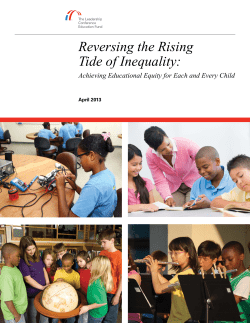 Reversing the Rising Tide of Inequality