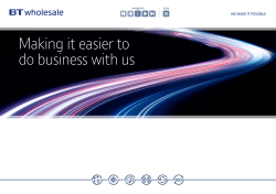 Making it easier to do business with us