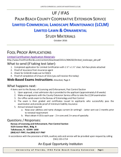 Limited Commercial Landscape Maintenance, Pesticide Applicator