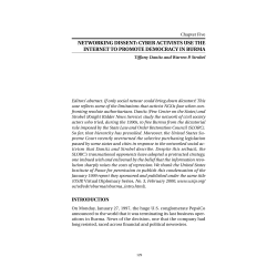 networking dissent: cyber activists use the internet to promote