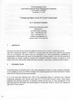 Comparing Open versus In-Vessel Composting