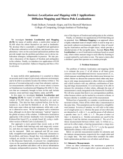 Intrinsic Localization and Mapping with 2 Applications: Diffusion