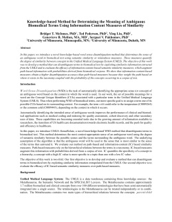 Knowledge-based Method for Determining the Meaning of