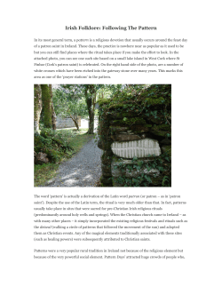Irish Folklore: Following The Pattern