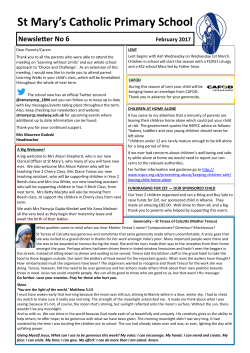 Newsletter No6 Feb 2017 - St Mary`s Catholic Primary School