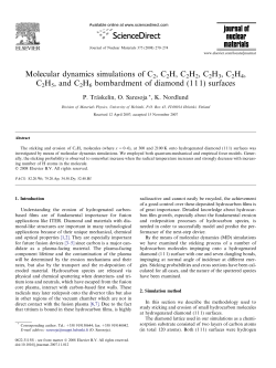 Molecular dynamics simulations of C2, C2H, C2H2, C2H3, C2H4