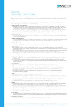 General Business Conditions