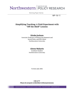 Simplifying Teaching: A Field Experiment with "Off-the