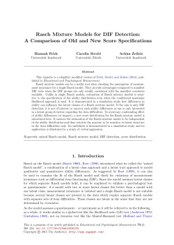 Rasch Mixture Models for DIF Detection: A Comparison