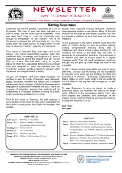 newsletter - Hackham East Primary School