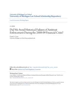 Did We Avoid Historical Failures of Antitrust Enforcement During the
