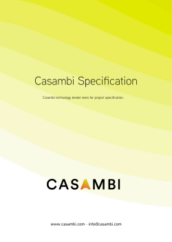 Casambi Specification