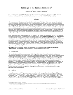 Ichnology of the Yeoman Formation 1