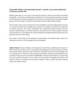 Sustainable Welfare and Sustainable Growth - Anglo