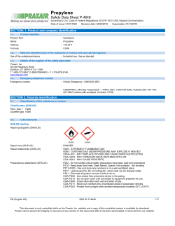 Propylene C3H6 Safety Data Sheet SDS P4648