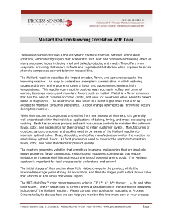 Maillard Reaction Browning Correlation With Color