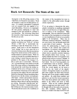 Rock Art Research: The State of the Art - URARA