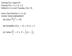 = 10. (c) Solve &minus; 2 = 3 &minus; (     &minus; )