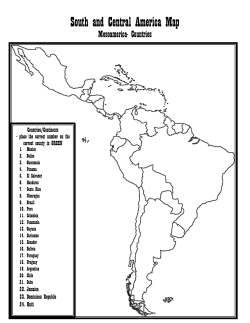 South and Central America Map
