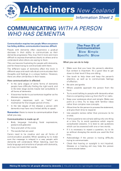 Communicating - Alzheimers New Zealand