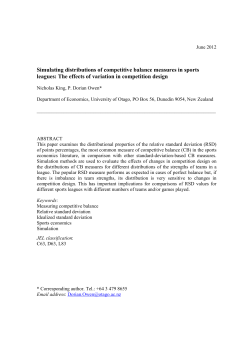 Simulating distributions of competitive balance measures in