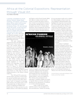 Africa at the Colonial Expositions: Representation through