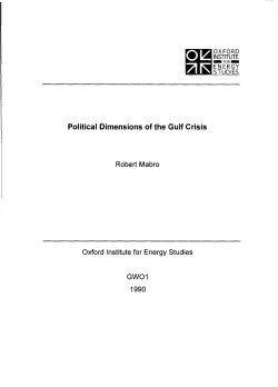 Political Dimensions of the Gulf Crisis