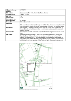 HELAA Reference Number WFR/BR/1 Site address Land opposite