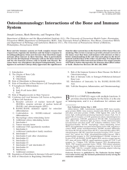 Osteoimmunology: Interactions of the Bone and
