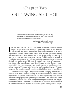 Definiing Moments: Prohibition