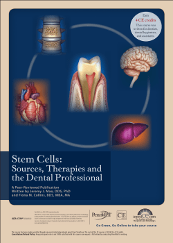Stem Cells: Sources, Therapies and the Dental Practioner