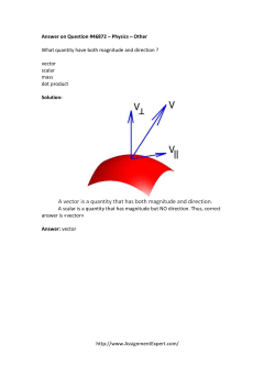 A vector is a quantity that has both magnitude and direction.